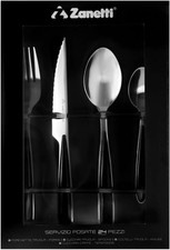 Servizio di Posate da Tavola Elegance Grigio 24 Pezzi Zanetti