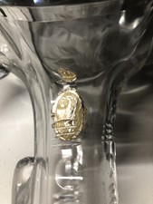 2x  Karaffe Dekanter Flakon Flacon Kristall Glas mit Stöpsel Schliff