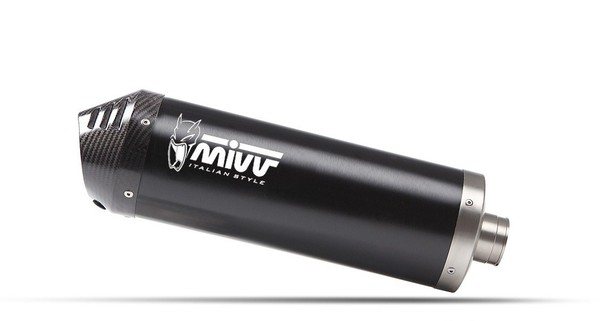 Auspuffterminal Mivv Oval Schwarz Carbon Cap KTM 690 Enduro R 2019 2020-image