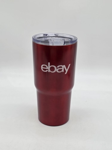 Ebay Insulated Tumbler Cup Red 20 oz Travel Mug & Lid