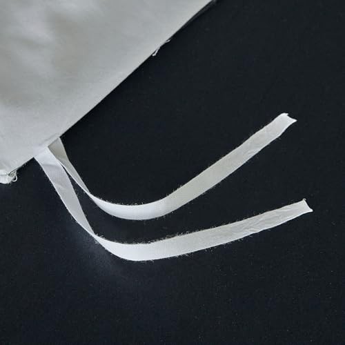  Black and White Duvet Cover 100% Egyptian Cotton 3 Pcs Set 1 Queen Black White