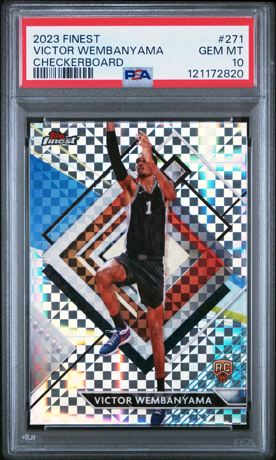 2023 Topps Finest Victor Wembanyama Checkerboard #271 PSA 10 San Antonio Spurs