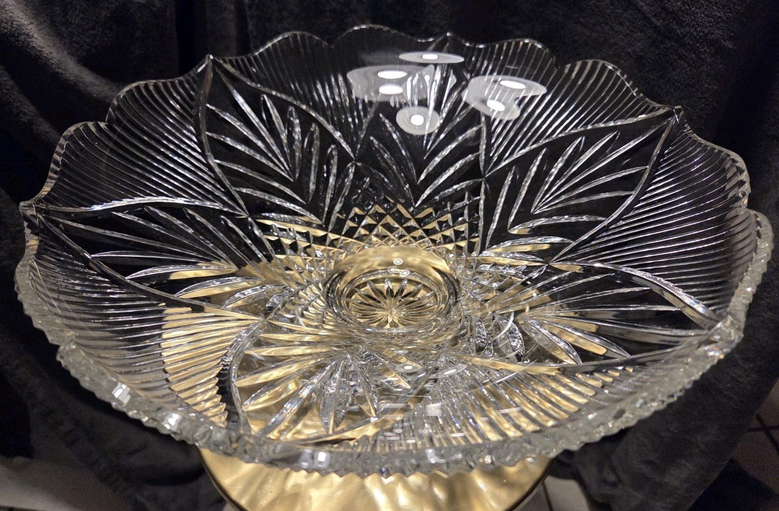 Waterford Crystal Flared Footed Floral Centerpiece Designers Gallery Collection