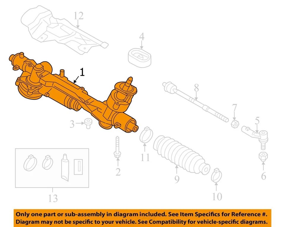 Audi A3 2015 barra de cambios de dirección y piñón OEM 100 k millas - LKQ392022427 Foto 4 de 4