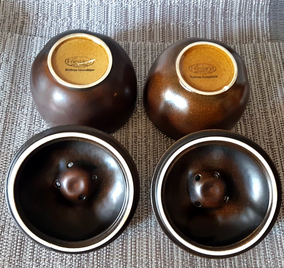 2 Stück APFELBRÄTER von FRIESLAND/Melitta Katengeschirr braun - Bild 3 von 4