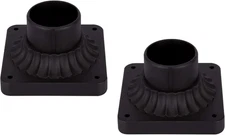 Lit-Path Outdoor Post Light Mounting Base, Pier Mount Base with Matte Black Fini