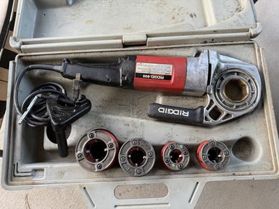 #ad RIDGID 600 Power Pipe Threader 115V with Dies Support Arm Case Kit $560.00