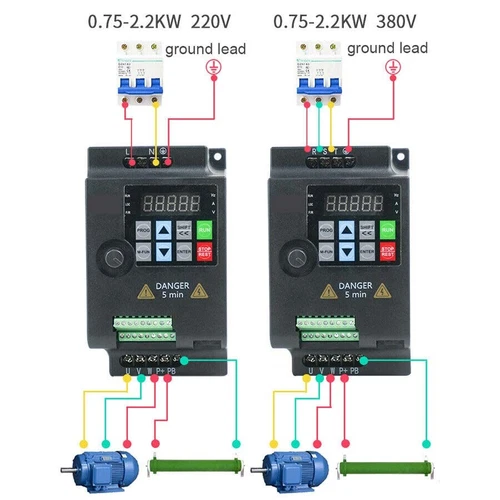 220V 380V 1.5KW 2.2KW 5.5KW VFD Inverter Variable Frequency Drive VSD Converter - Picture 7 of 29