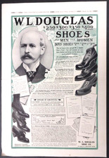 Vintage Magazine Ad 1911 W. L. Douglas Shoes for Men and Women