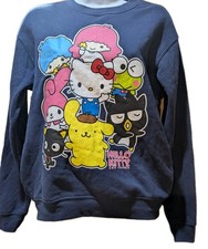 Hello Kitty  Friends Character Sweatshirt Navy Size Small