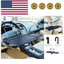 2 in 1 Car Steering Wheel Tray / Back Seat Headrest Tray for Eating Food Drin...