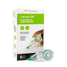 Tombow 68722 MONO Mini Correction Tape Easy to Use Applicator 10 Pack, Clear