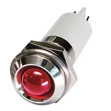 Round Indicator Light, Red, 24Vdc, 24M112