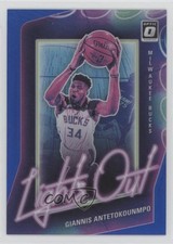 2020 Panini Donruss Optic Lights Out Blue Prizm 7/49 Giannis Antetokounmpo 8mm