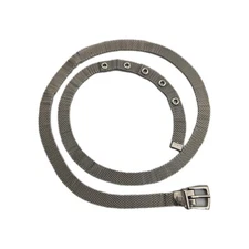 Vintage Mesh Skinny Narrow Silver Belt Length: 30.5" - 34.5" Width: 3/8"
