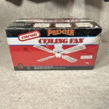 RARE NOS Vintage 1980’s Encon Premier 36” Ceiling Fan White Sealed Box