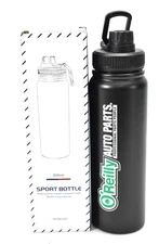 800ml Sports Water Bottle Black Stainless Steel Thermal Insulated BRANDED