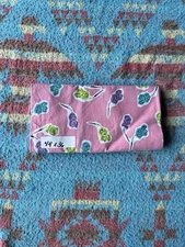 Lot 14- Vintage Flour Sack 1940s Pink Faces & Floral Pattern 44 X 36