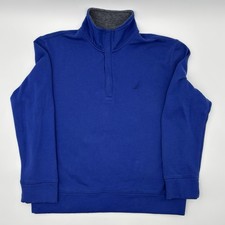 Nautica Men  s Medium Blue  -Zip Pullover Sweatshirt