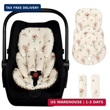 Infant Car Seat Insert with 2 Strap Pads, Super Soft Carseat Head and Body Suppo