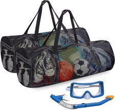 Large Mesh Dive Bag 37x15x15 Inches Scuba Gear Bag with Pocket for Diving, Snork