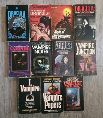 Mixed lot of 11 Horror Books - Vampire Themed Dracula I Vampire In Search Of Etc