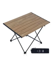 iClimb Ultralight Compact Camping Folding Table with Carry Bag Nature - L