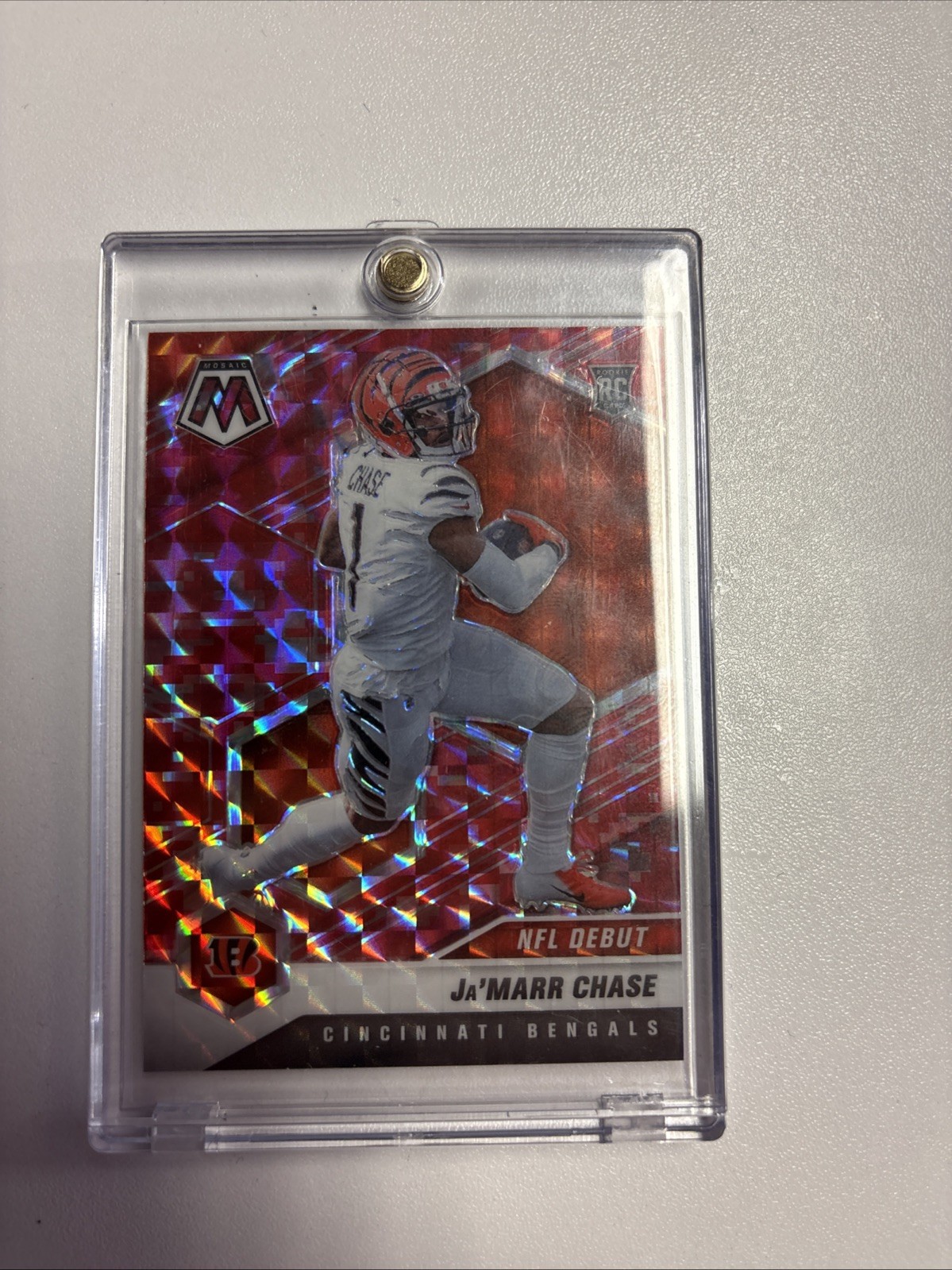 2021 Panini Mosaic - NFL Debut Ja'Marr Chase #247 Red Mosaic Prizm (RC)