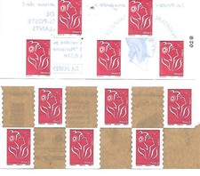 10 timbres neufs  Marianne  à validité permanente 20g