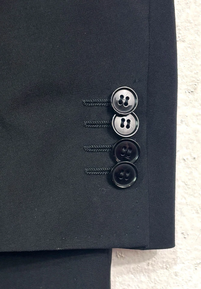 De Colección Y2K Años 90 Dolce & Gabbana Italia 54R 44R Negro Blazer Chaqueta Traje Deportivo Abrigo Foto 2 de 4