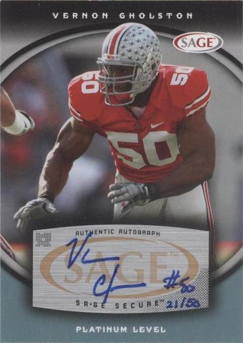2008 SAGE Vernon Gholston #A24 - 1 of 2