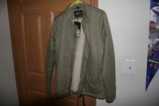 Women's Sherpa Lined Canvas Jacket - Covert Green 97405-21vw Size Large