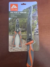 Ozark Trail Fishing Camping Fish Fillet Knife w/ Sheath & Pro Plier Tool Set NEW