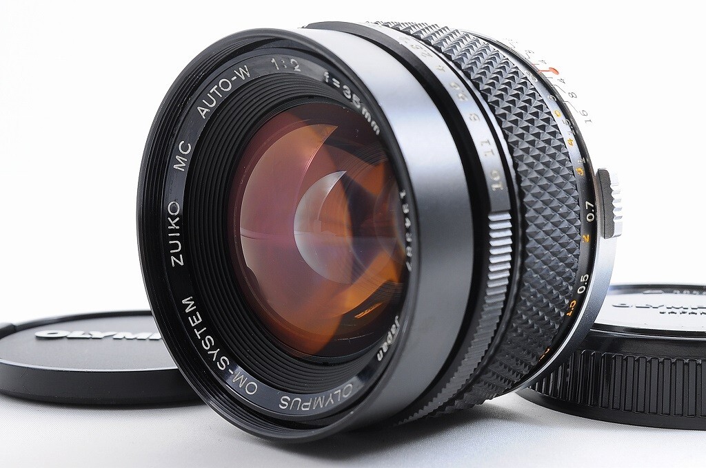 【美品】オリンパス ZUIKO MC AUTO-W f=35mm 1:2 Excellent+】OLYMPUS OM-SYSTEM ZUIKO MC AUTO-W 35mm F/2 MF