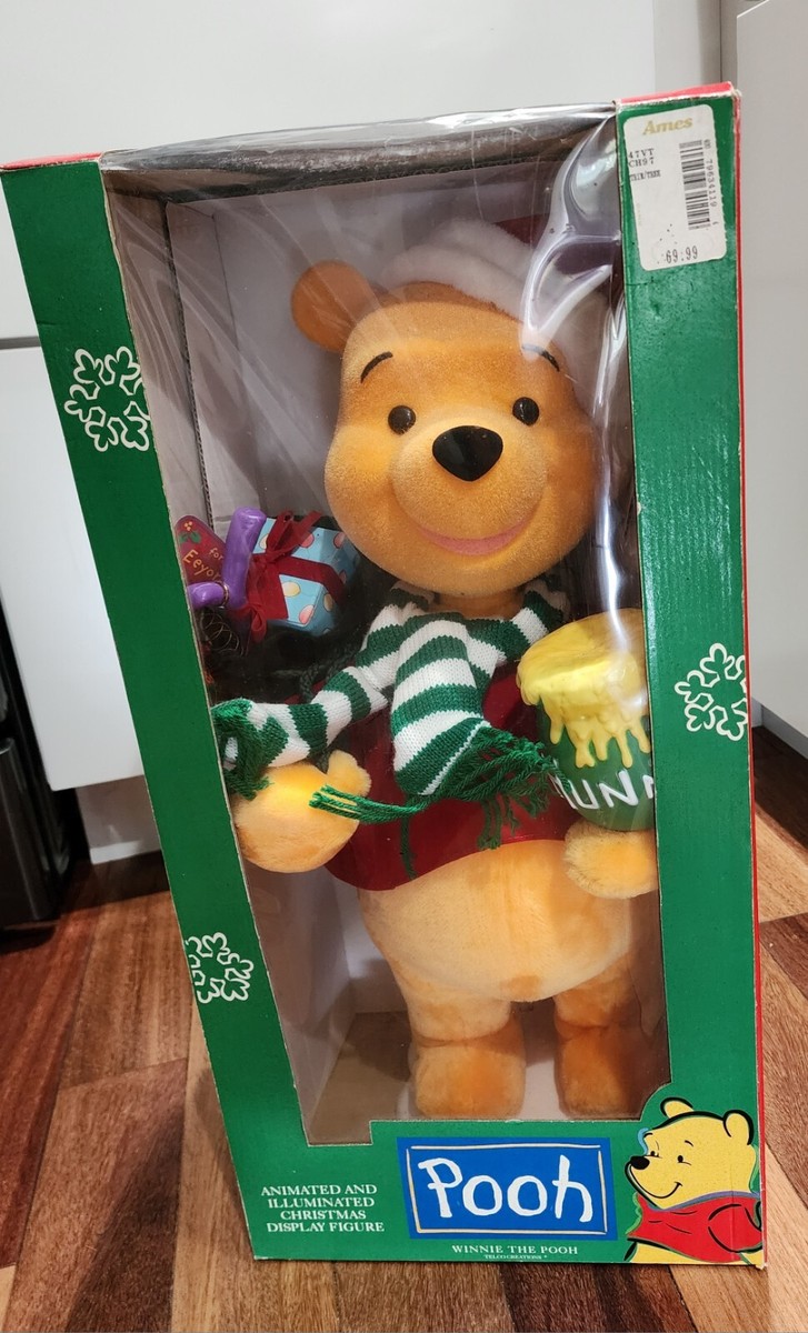 1997 Disney Winnie The Pooh Telco Animated Christmas Figure, Works