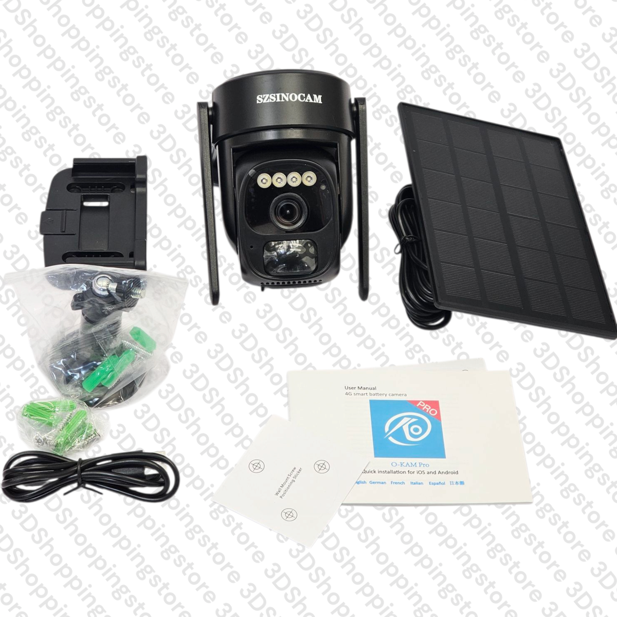 SZSINOCAM QG5 4G Kamera Solarbetriebene Kuppel-Sicherheitskamera