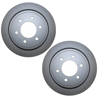 Bison Performance Pair Set 2 Rear Coated 348mm Brake Disc Rotors for Ford F-150