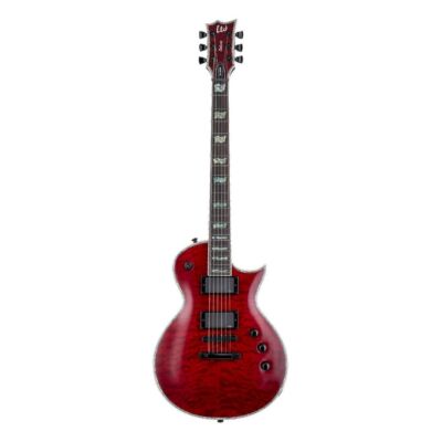 ESP LTD Deluxe EC-1000QM 6-String Electric Guitar (See Thru Black Cherry)