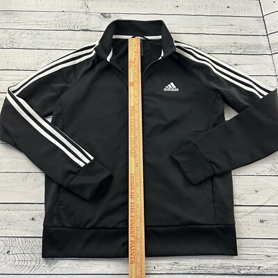 Adidas Full Zip Soccer Track Jacket Women's Medium Black Three