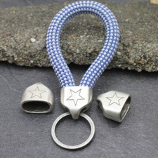 1 End Cap for Keychain with Star, Keychain DIY