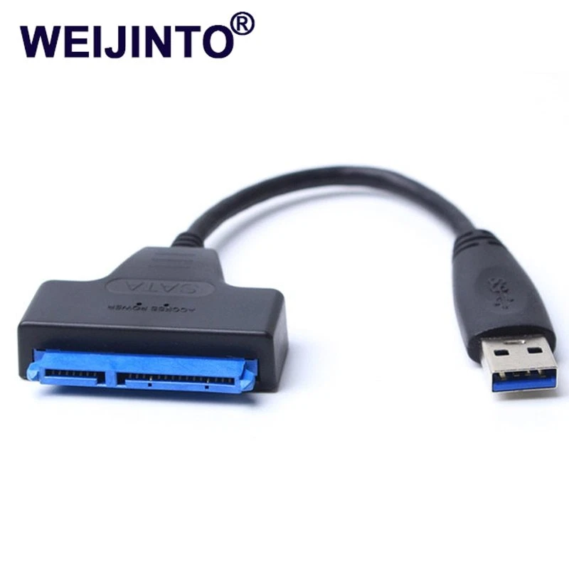 Hard Disk Cable USB 3.0 to SATA 3 Adapter 22pin Connector for 2.5 SSD HDD  Drive