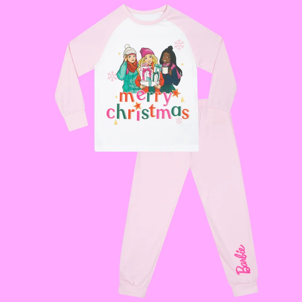 BNWT New Barbie Christmas Cotton Pyjamas - Age 3-4 Years - Upto 104cm