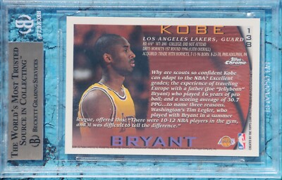 コレクション Kobe Bryant NBA topps card 138 1996 Topps Kobe Bryant #138 SGC 8.5 Rookie RC | eBay