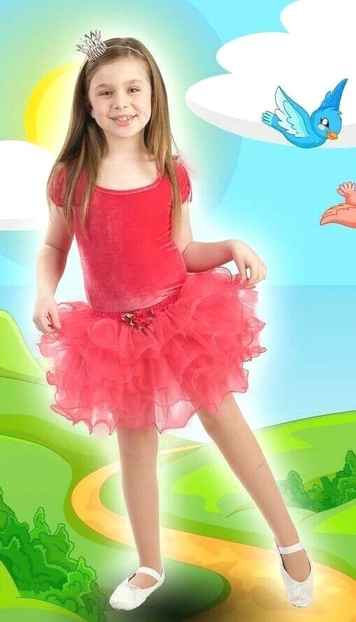 NEW NWT Plush Pink Fuchsia Curly Tulle Satin Tutu Skirt Just