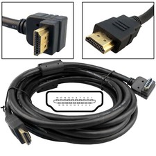 HDMI RIGHT ANGLE 90 Degree High Speed Lead Gold Cable for HD TV PS4 Xbox Sky UK