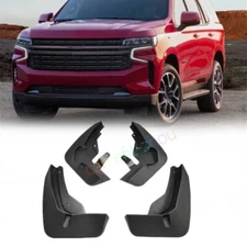 w/Fixed Pedals For Chevy Suburban Tahoe 2021-2024 Molded Splash Guards Mud Flaps