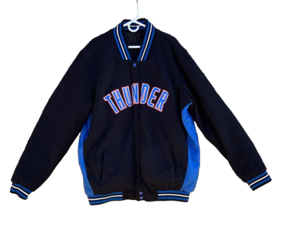 NBA Oklahoma City Thunder JH Design Wool Reversible Jacket Rear 