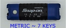 New Snap-on Metric Hex Wrench Set Folding 7 Keys Awmef7k Blue Index 1.5-6mm