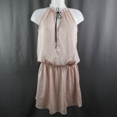 Women Mini Dress Small Tan Blouson Drop Waist Boho Quiet Luxury Minimalist Indie | eBay Women Mini Dress Small Tan Blouson Drop Waist Boho Quiet Luxury Minimalist Indie | eBay