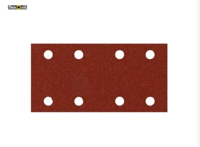 Flexovit 93mm x 185mm Sanding Sheets Aluminium Oxide 50 Grit Pack of 6 Sheets